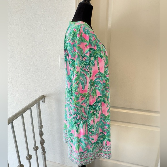 Lilly Pulitzer Sz XL Nadine Dress Botanical Green Just Wing It ChillyLilly - Picture 4 of 9